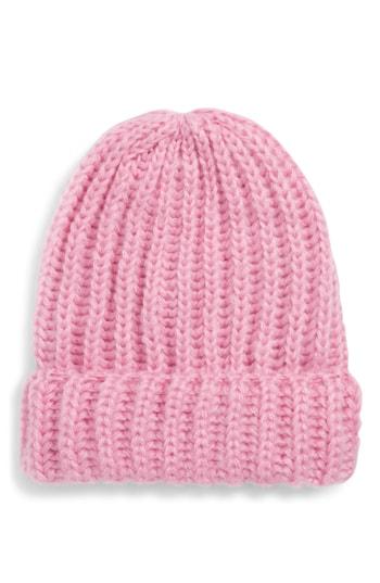 Women's Bp. Fuzzy Knit Beanie - Pink