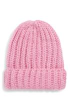 Women's Bp. Fuzzy Knit Beanie - Pink
