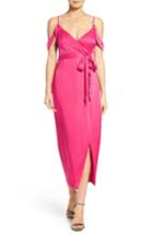 Women's Bardot Leah Satin Midi Dress - Pink