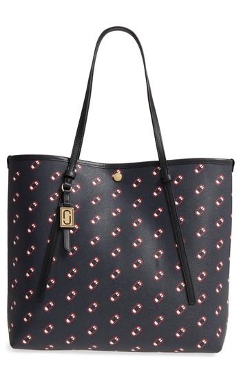 Marc Jacobs Logo Scream Faux Leather Tote - Blue
