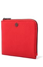 Dagne Dover Small Elle Leather Clutch - Red