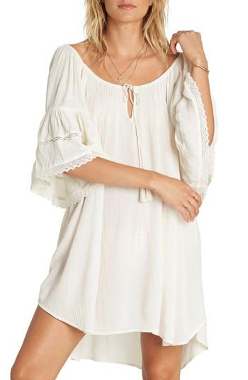 Women's Billabong Far Off Star Gauze Swing Dress - White
