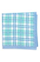 Men's Nordstrom Men's Shop Leoni Plaid Silk & Cotton Pocket Square