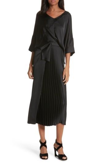 Women's Rachel Comey Mure Satin Midi Dress - Black