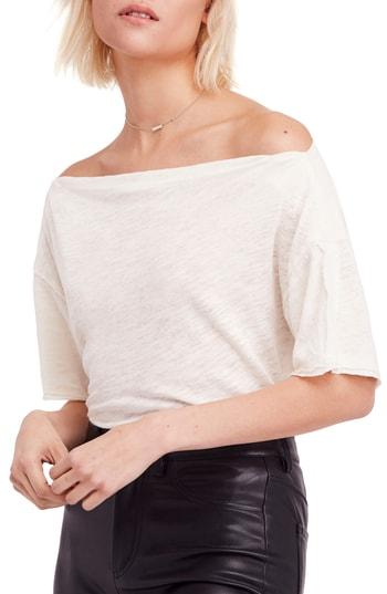 Women's Free People She's So Cool Off The Shoulder Top - White