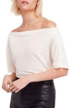 Women's Free People She's So Cool Off The Shoulder Top - White