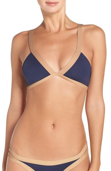 Women's L Space 'farrah' Colorblock Bikini Top - Blue