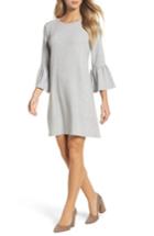 Women's French Connection Paros Sudan Bell Sleeve Shift Dress - Grey