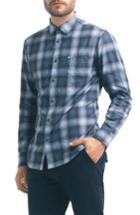 Men's Good Man Brand Slim Fit Plaid Sport Shirt, Size - Blue