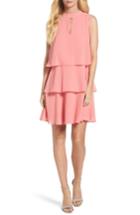 Women's Vince Camuto Tiered Chiffon Dress - Coral