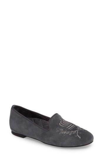 Women's Vionic Romi Embroidered Flat M - Grey