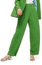 Women's Topshop Wide Leg Suit Trousers Us (fits Like 2-4) - Green