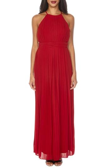 Women's Tfnc Serene Sleeveless Pleat Gown - Burgundy