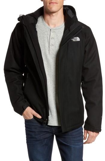 Men's The North Face Inlux Triclimate Waterproof 3-in-1 Jacket, Size - Black
