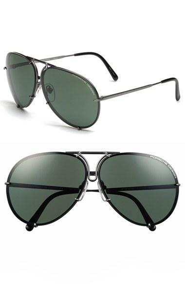Men's Porsche Design 'p8478' 66mm Aviator Sunglasses - Grey Matte