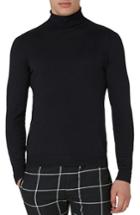 Men's Topman Cotton Turtleneck Sweater, Size - Black