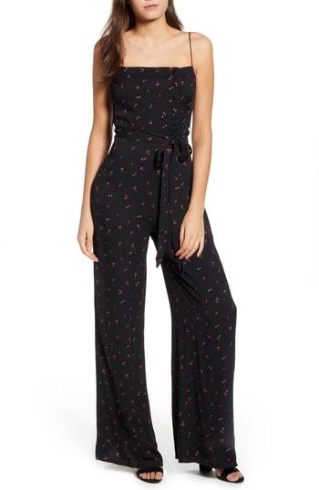 Women's Afrm Mel Belted Jumpsuit - Red