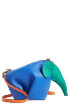 Loewe Mini Elephant Rainbow Calfskin Crossbody Bag - Orange