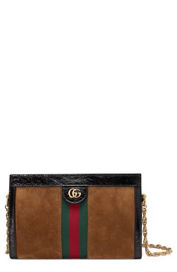 Gucci Small Linea Chain Shoulder Bag - Brown