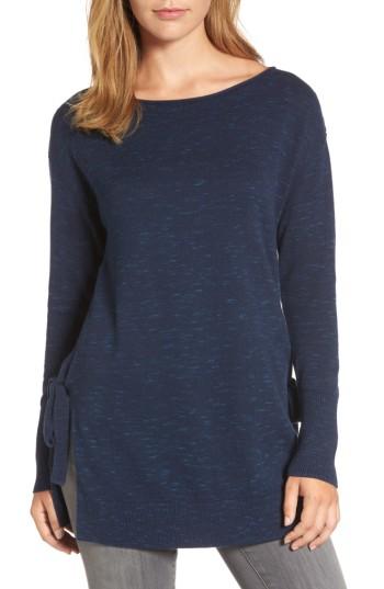 Women's Caslon Side Tie Tunic Top - Blue