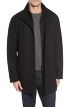 Men's Cole Haan Melton Wool Blend Coat - Black