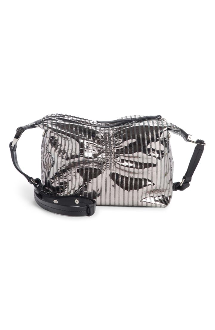 Isabel Marant Pleated Metallic Leather Crossbody Bag -