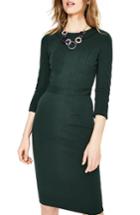 Women's Boden Mia Ottoman Dress - Green