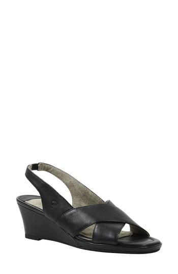 Women's J. Renee Antoli Wedge Sandal B - Black