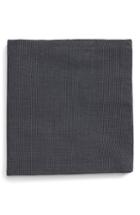 Men's Nordstrom Men's Shop Solid Pocket Square, Size - Black