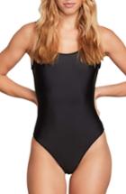 Women's Volcom Simply Solid One-piece Swimsuit - Black
