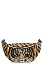 Topshop Tiger Beaded Belt Bag - Black