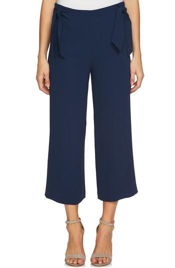 Women's Cece Moss Crepe Scallop Hem Crop Pant - Blue