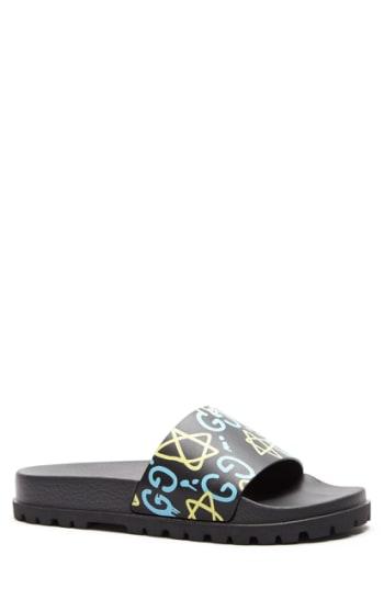 Men's Gucci 'pursuit Treck' Slide Sandal Us / 10uk - Black