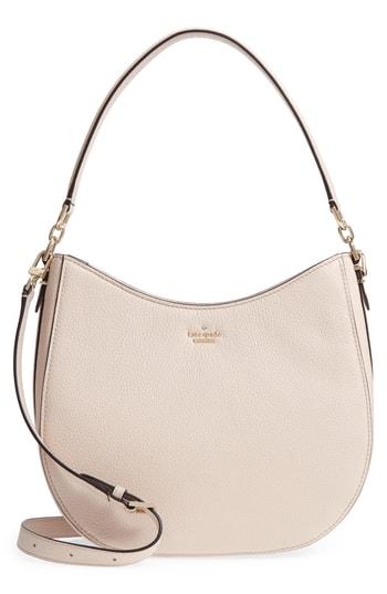 Kate Spade New York Oakwood Street - Lora Pebbled Leather Hobo - Beige