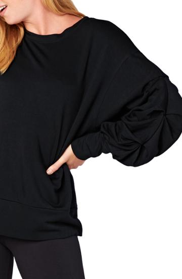 Women's Threads For Thought Ruched Pullover - Black