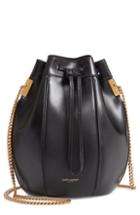 Saint Laurent Small Talitha Leather Bucket Bag - Black