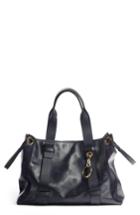 Chloe Medium Tao Embossed Leather Satchel - Blue