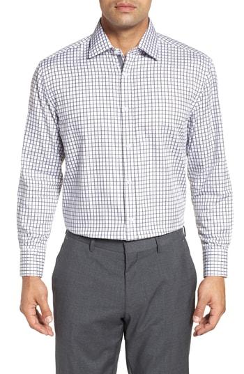 Men's English Laundry Regular Fit Check Dress Shirt - 32/33 - Black