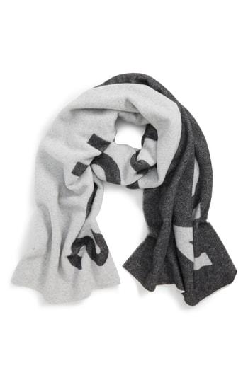 Men's Acne Studios Logo Wool Scarf, Size - Black