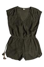 Women's Roxy Totem Roads Lace Romper - Green