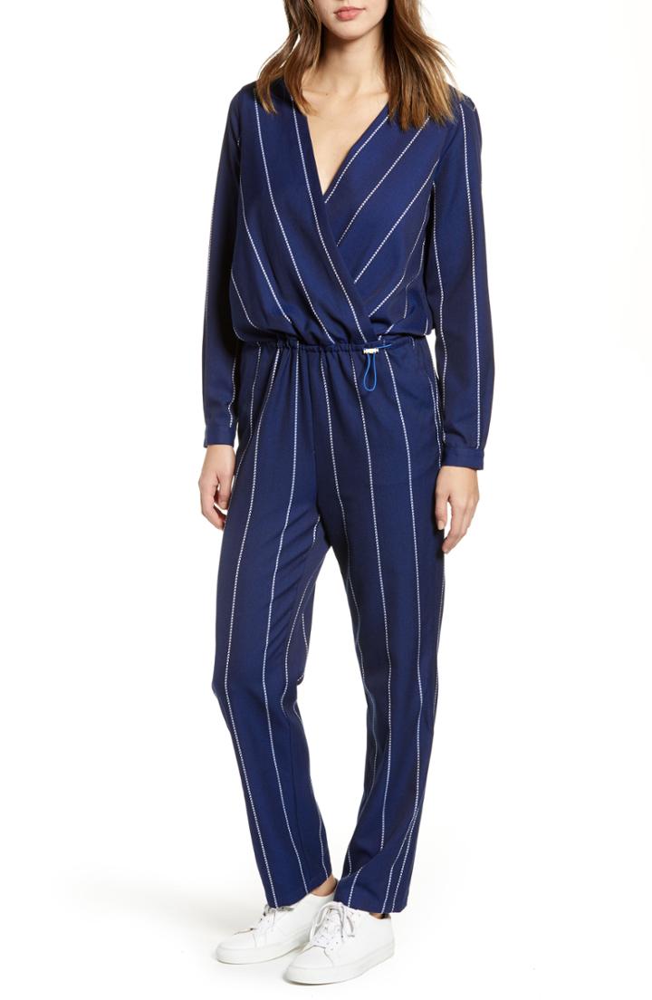 Women's Scotch & Soda Stripe Jumpsuit - Blue