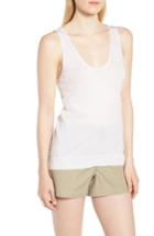 Women's Nordstrom Signature Cashmere Linen Tank - Ivory