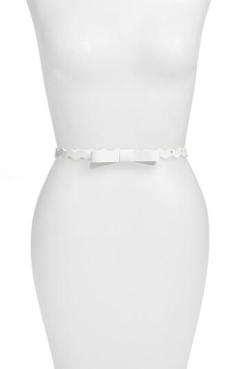 Women's Kate Spade New York Rickrack Skinny Belt - Fresh White