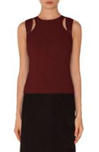 Women's Akris Punto Grommet Detail Jersey Top - Burgundy