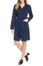 Women's Eileen Fisher Denim Shirtdress, Size - Blue