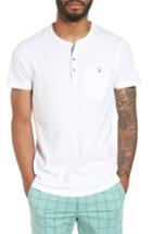 Men's Ted Baker London Arrden Modern Slim Fit Short Sleeve Henley (m) - White