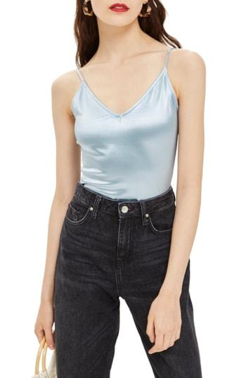 Women's Topshop Disco Bodysuit - Blue