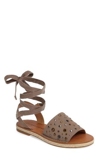 Women's Lucky Brand Daytah Ankle Tie Sandal M - Brown