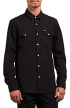 Men's Volcom Hayes Woven Shirt, Size - Black