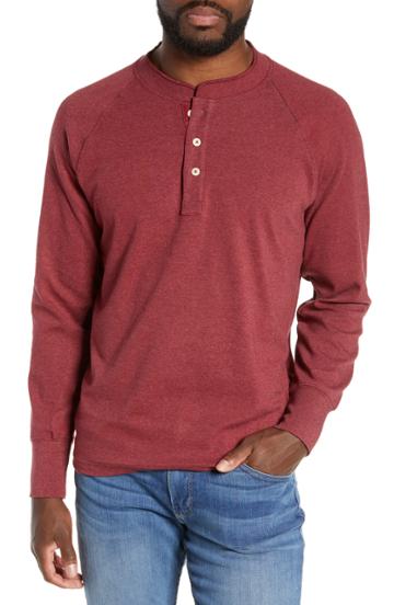 Men's The Normal Brand Puremeso Raglan Henley - Red